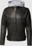 Gipsy Regular fit leren jack met afneembare capuchon model 'Rylo' - Thumbnail 1