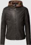 Gipsy Regular fit leren jack met afneembare capuchon model 'Rylo' - Thumbnail 1