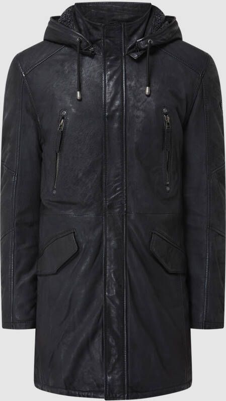 Gipsy Parka van leer model 'Esmond'