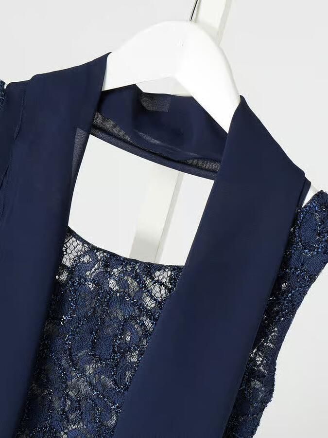 G.O.L. Jurk van kant en chiffon met glittereffect