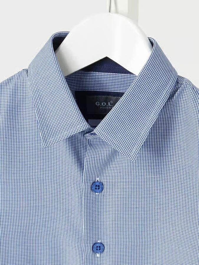 G.O.L. Slim fit overhemd met vichy-ruitje