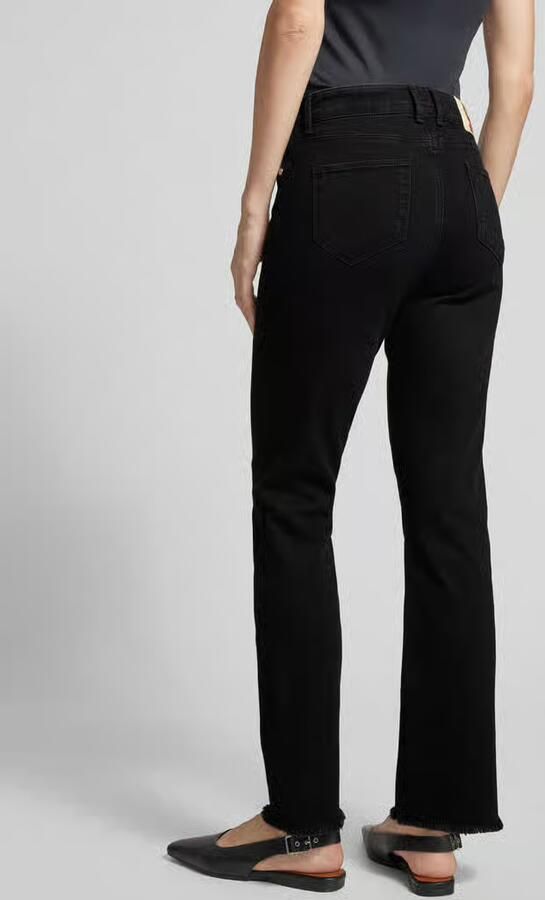 Goldgarn Kick flare fit jeans met franjes model 'LINDENHOF'