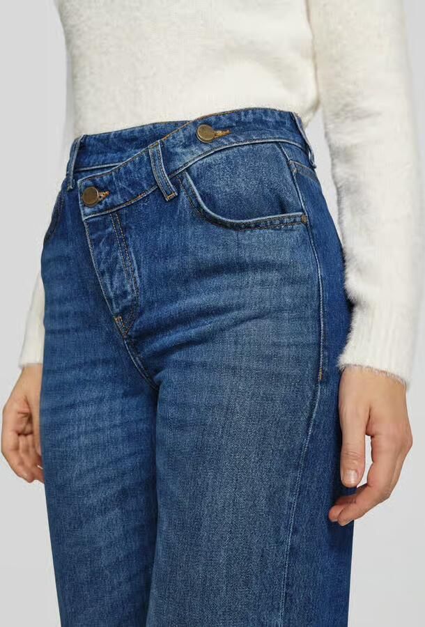 Goldgarn Straight fit jeans met asymmetrische sluiting model 'C7'