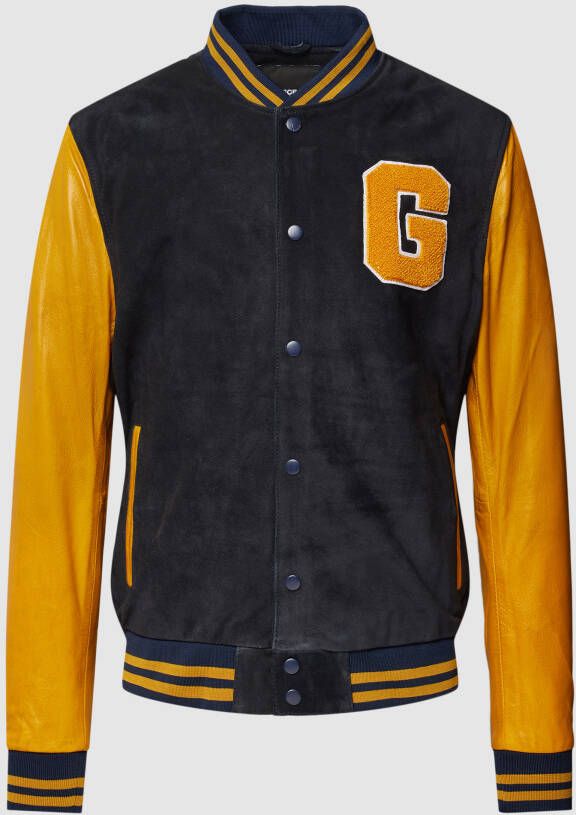 Goosecraft Collegejack met labelstitching model 'Bob Bomber'