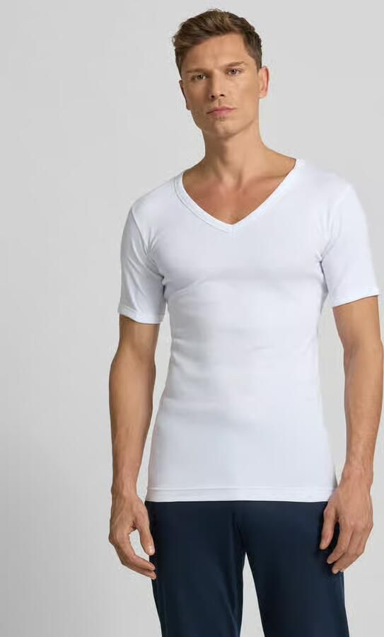 GÖTZBURG 1889 T-shirt met geribde V-hals in Set van 2 - Foto 4