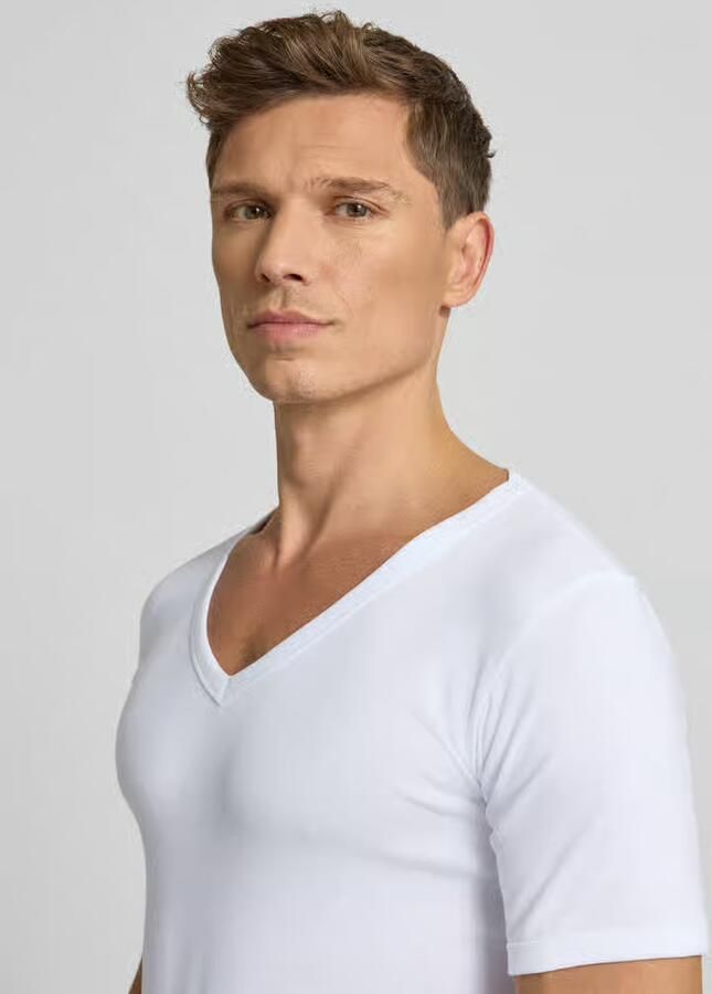 Götzburg Wäsche T-shirt met geribde V-hals in Set van 2 - Foto 4