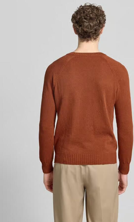 Gran Sasso Gebreide pullover van mix van katoen en kasjmier met ronde hals - Foto 3