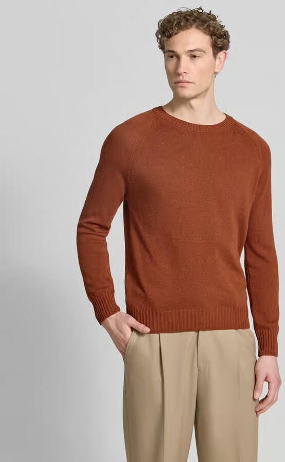 Gran Sasso Gebreide pullover van mix van katoen en kasjmier met ronde hals - Foto 2
