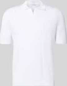 Gran Sasso regular fit poloshirt met brede ribpatroon en V-hals
