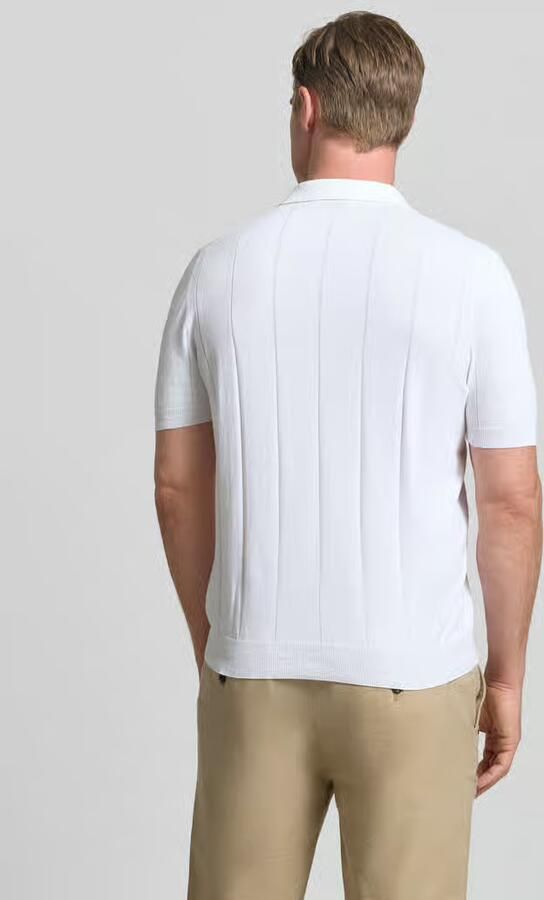 Gran Sasso regular fit poloshirt met brede ribpatroon en V-hals - Foto 3