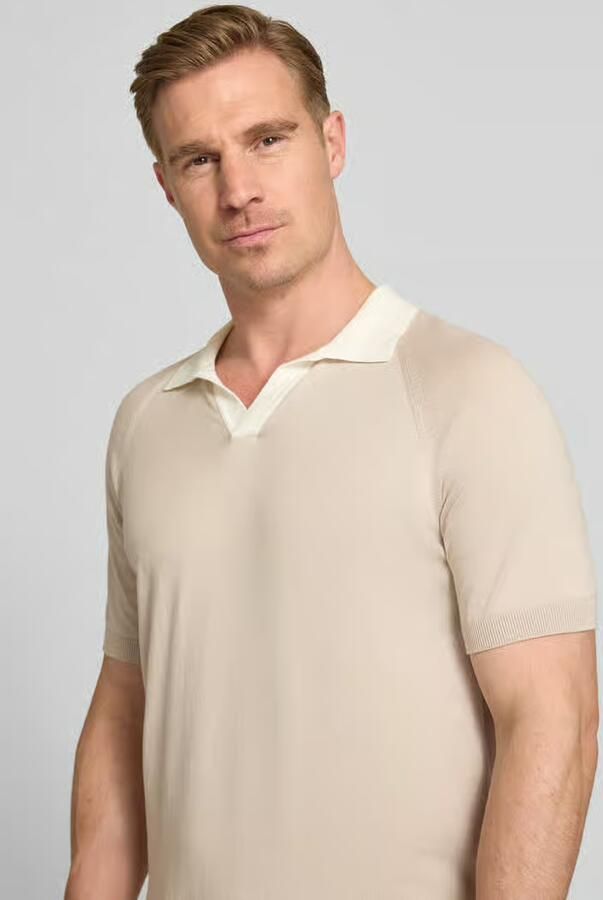 Gran Sasso regular fit poloshirt met V-hals