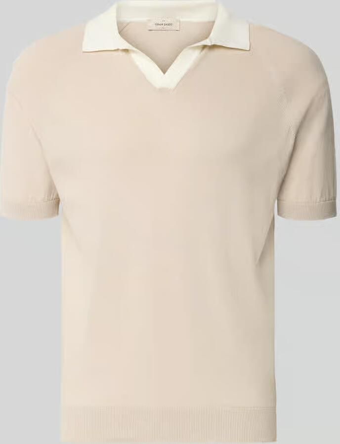 Gran Sasso regular fit poloshirt met V-hals - Foto 2