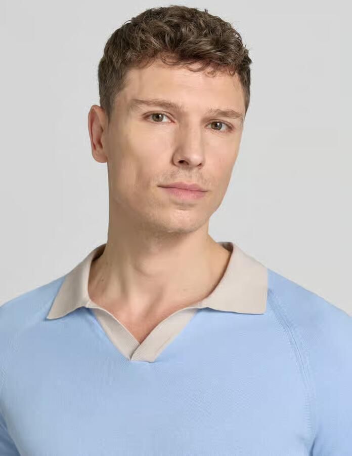 Gran Sasso regular fit poloshirt met V-hals - Foto 2