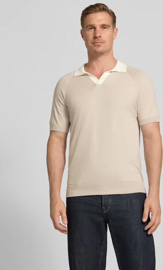 Gran Sasso regular fit poloshirt met V-hals - Foto 3