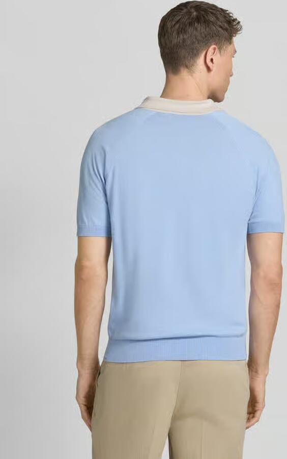 Gran Sasso regular fit poloshirt met V-hals