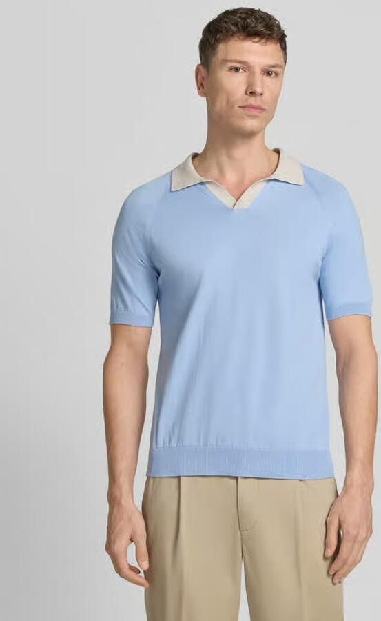 Gran Sasso regular fit poloshirt met V-hals - Foto 4