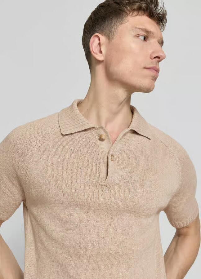 Gran Sasso regular fit poloshirt van katoen-kasjmiermix met knoopsluiting