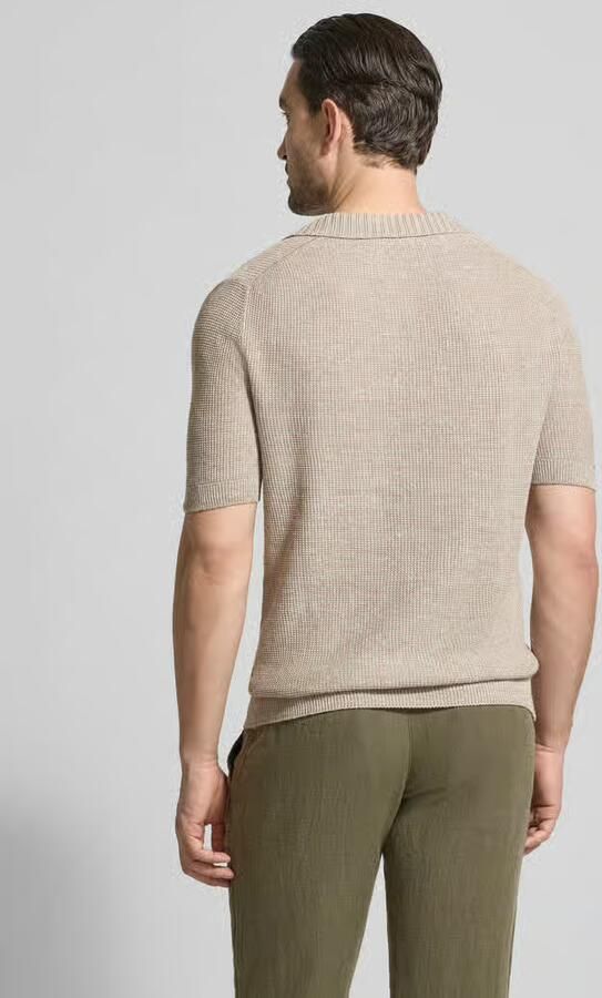 Gran Sasso slim fit poloshirt met V-hals - Foto 3