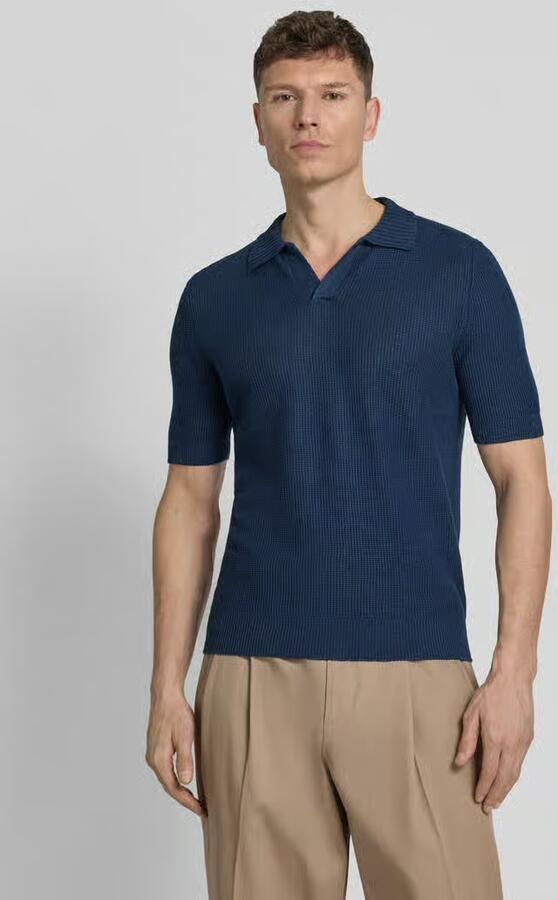 Gran Sasso slim fit poloshirt met V-hals - Foto 3