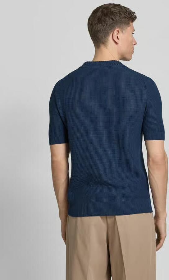 Gran Sasso slim fit poloshirt met V-hals - Foto 4
