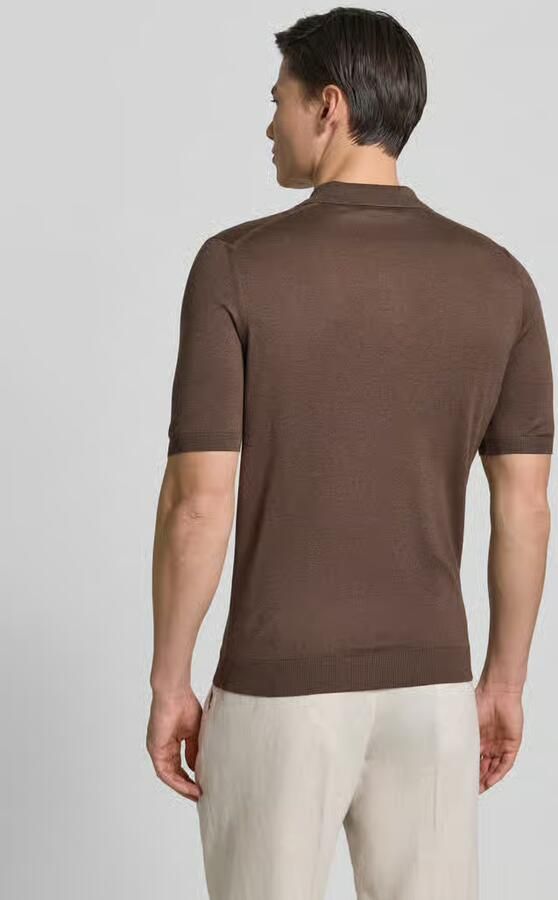 Gran Sasso slim fit poloshirt van pure zijde - Foto 2