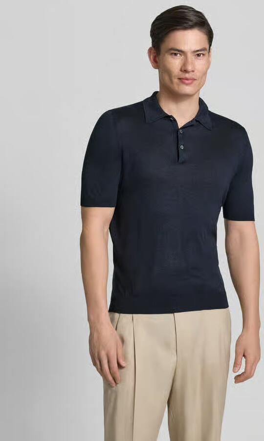 Gran Sasso slim fit poloshirt van pure zijde - Foto 4