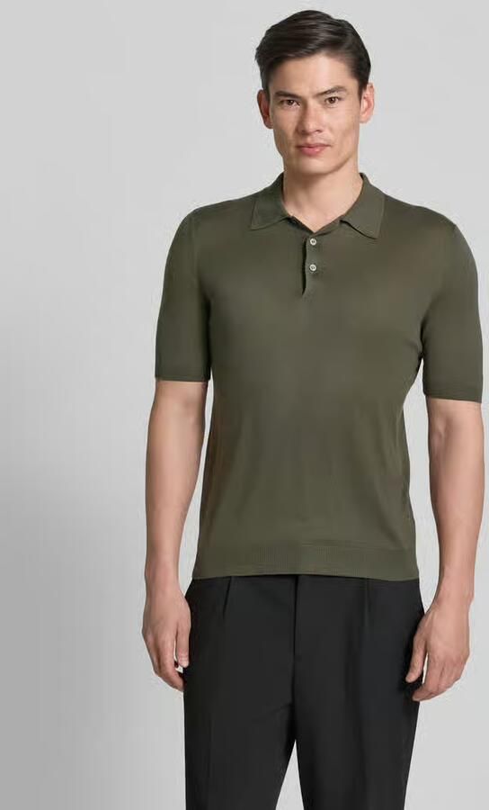 Gran Sasso slim fit poloshirt van pure zijde - Foto 4