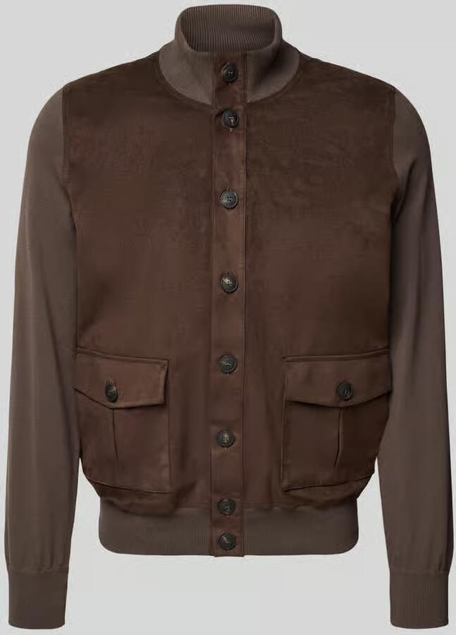 Gran Sasso Veloursjack met opstaande kraag en knoopsluiting - Foto 2
