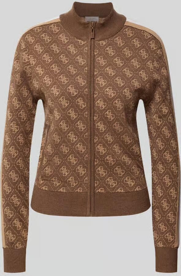 GUESS Activewear Gebreid jack met logomotief model 'ANEIRA 4G'