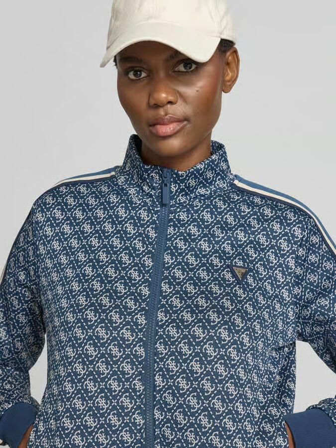 GUESS Activewear Regular fit sweatjack met all-over logoprint