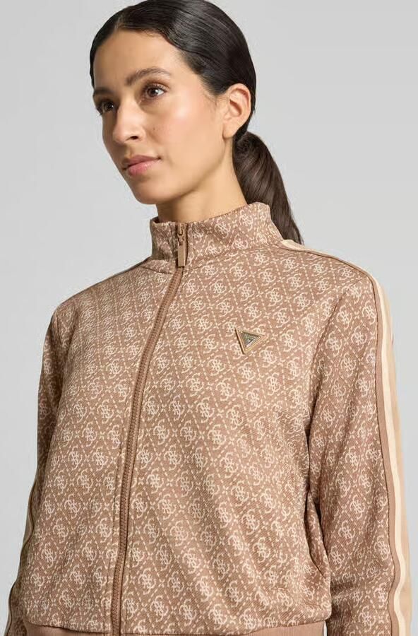 GUESS Activewear Regular fit sweatjack met all-over logoprint