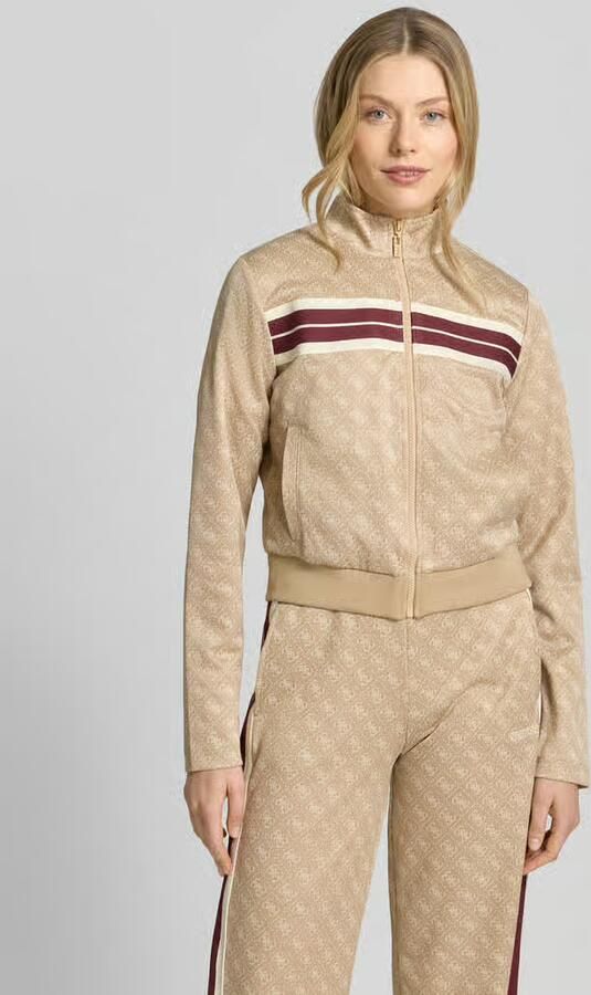 GUESS Activewear regular fit sweatjack met all-over logoprint model 'Jacquard' - Foto 3