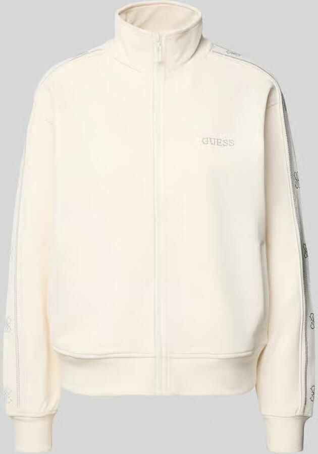 GUESS Activewear regular fit sweatjack met siersteentjes van met viscose model 'Octavia' - Foto 2