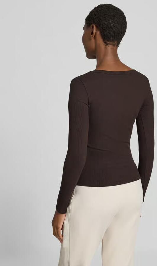 GUESS Activewear Shirt met lange mouwen in riblook met labelapplicatie model 'COLETTE' - Foto 2
