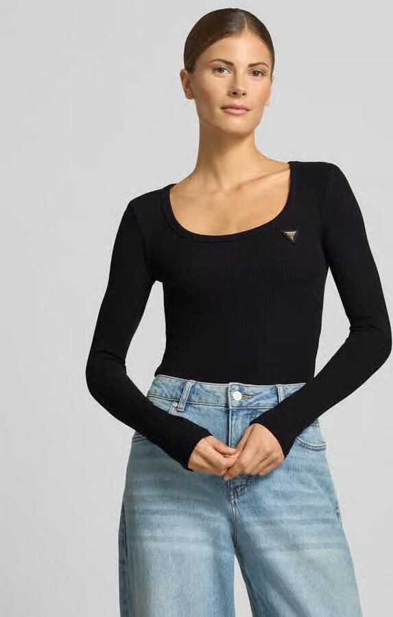 Guess Activewear Shirt met lange mouwen met labeldetail model 'COLETTE' - Foto 2