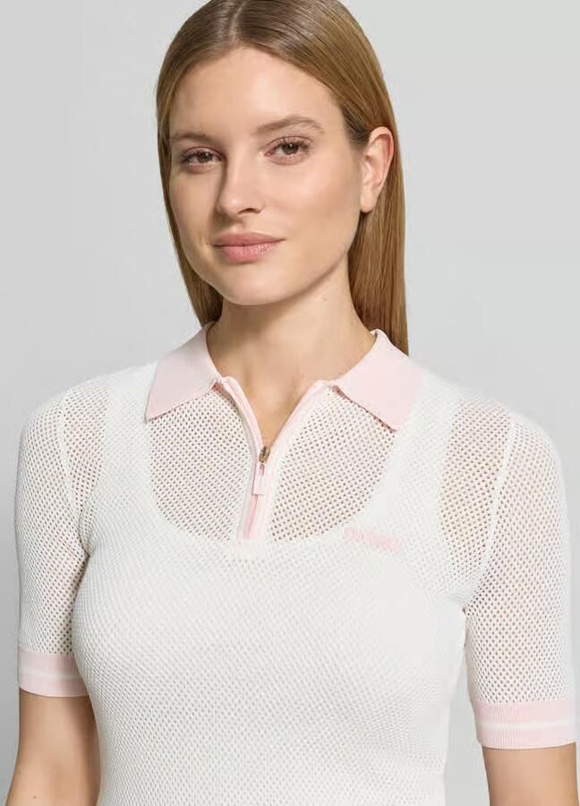 GUESS Activewear Slim fit poloshirt van viscosemix model 'GABRY'