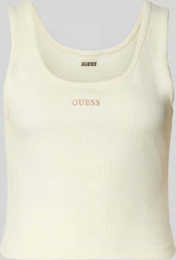 GUESS Activewear slim fit top met logostitching model 'Circe' - Foto 2