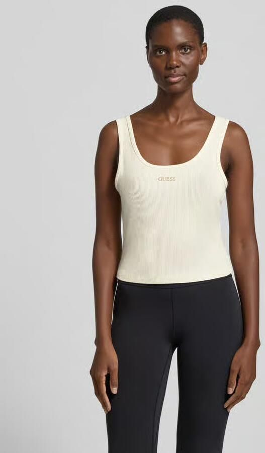 GUESS Activewear slim fit top met logostitching model 'Circe' - Foto 2