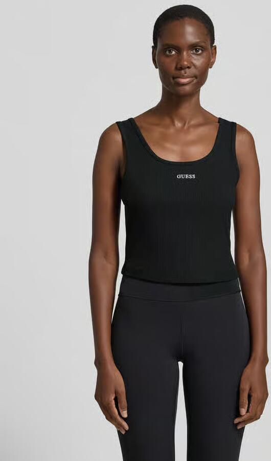 GUESS Activewear slim fit top met logostitching model 'Circe' - Foto 4