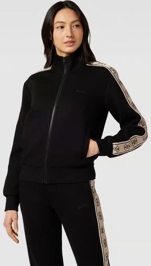 Guess Zwarte Katoenen Hoodless Sweatshirt Dames Herfst Winter Collectie Black Dames - Foto 10