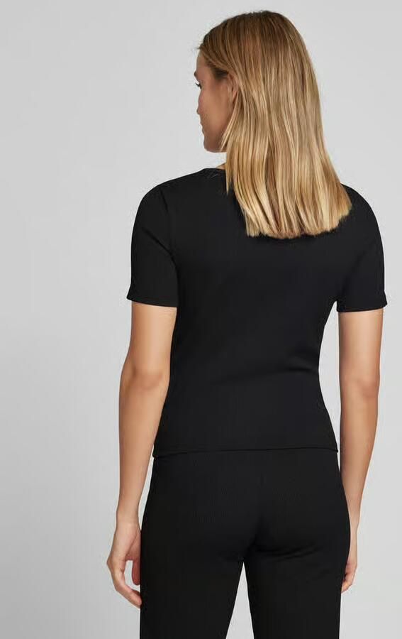 Guess Activewear T-shirt met geribde ronde hals model 'STEFFI' - Foto 3