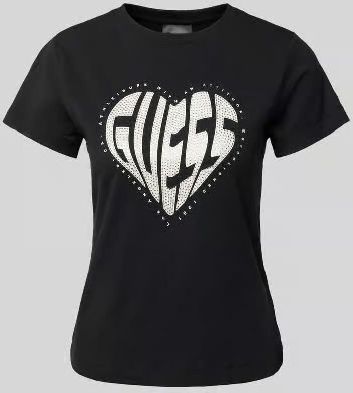 Guess Zwarte Katoenen Dames T-Shirt Lente Zomer Black Dames - Foto 2