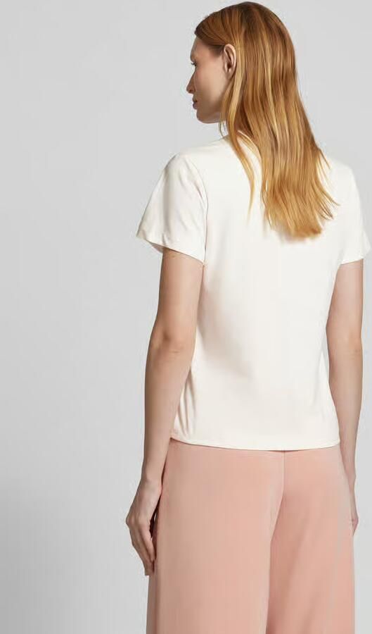 Guess Crème Katoenen T-shirt Lente Zomer Collectie White Dames - Foto 4