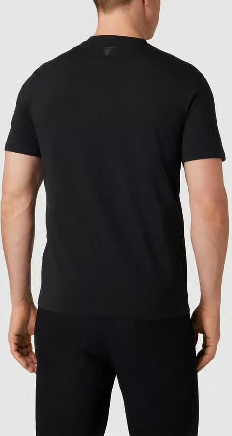 Guess Organisch Katoenen 3D Logo T-Shirt Zwart Black Heren