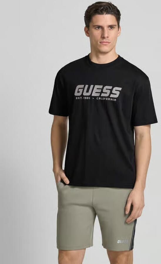 GUESS Activewear T-shirt met labelprint model 'SURON' - Foto 3