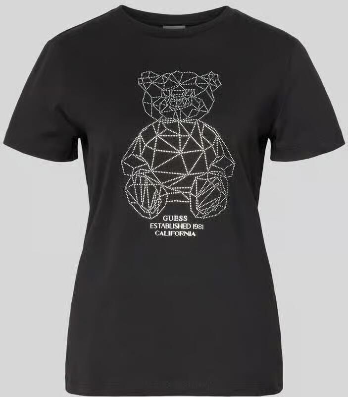 GUESS Activewear T-shirt met siersteentjes en ronde hals - Foto 2