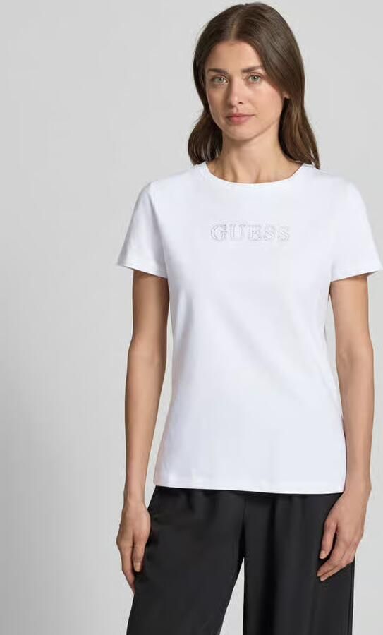 Guess T-shirt met korte mouwen en strass details White Dames - Foto 5