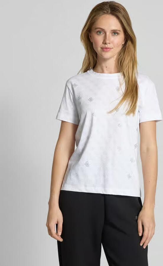 GUESS Activewear T-shirt met siersteentjes model 'CHRYSANTA' - Foto 2
