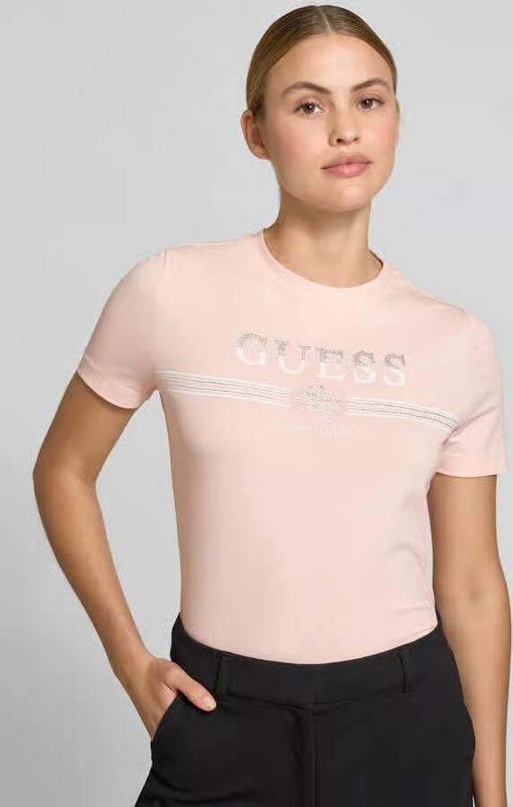 GUESS Activewear T-shirt met strass-steentjes model 'SIENA'