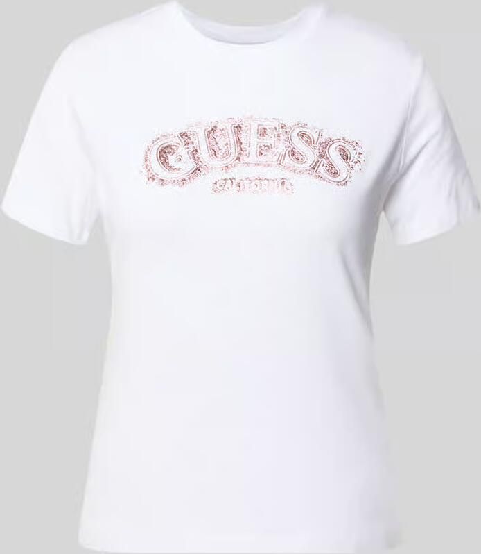 GUESS Activewear T-shirt van mix van viscose en elastaan met logo - Foto 2